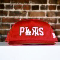 Image 2 of 5 Panel Flat Bill Snapback - Burgundy 