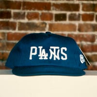 Image 2 of 5 Panel Flat Bill Snapback - Navy 