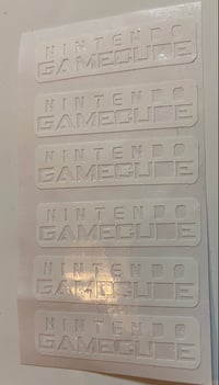 GameCube controller (GCC) logo text stencil 