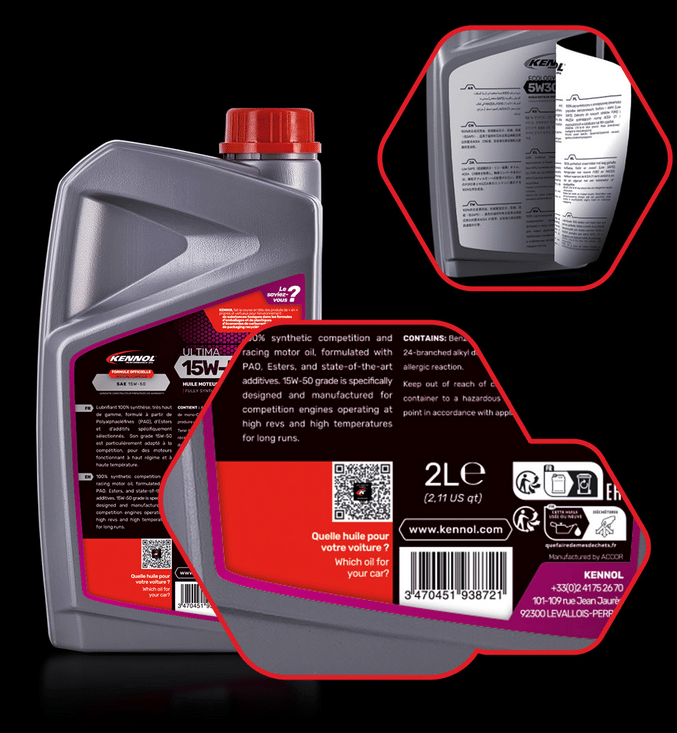 ULTIMA 15W50  HUILE MOTEUR 100% SYNTHÈSE 2L