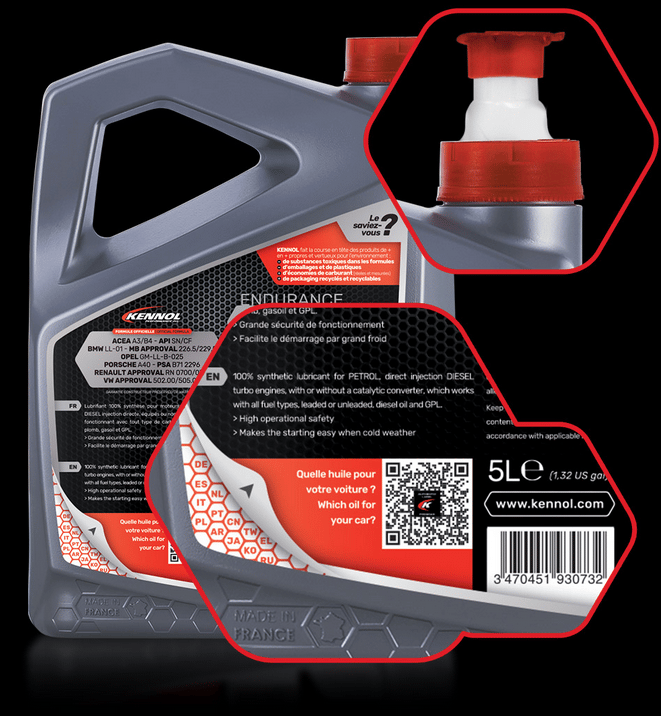 ENDURANCE 5W40 HUILE MOTEUR 100% SYNTHÈSE 5L