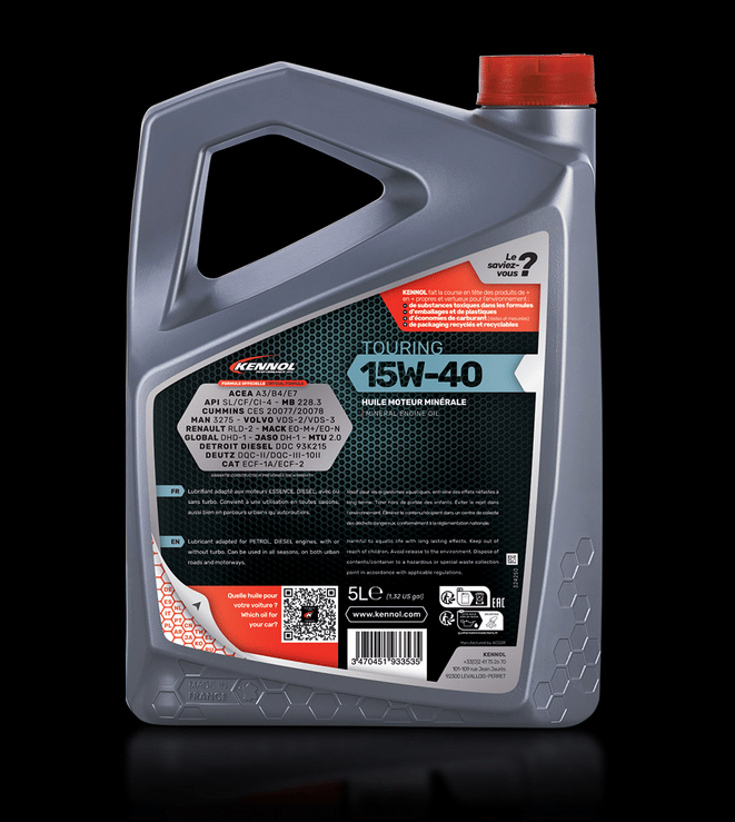 TOURING 15W40 HUILE MOTEUR MINÉRALE 5L
