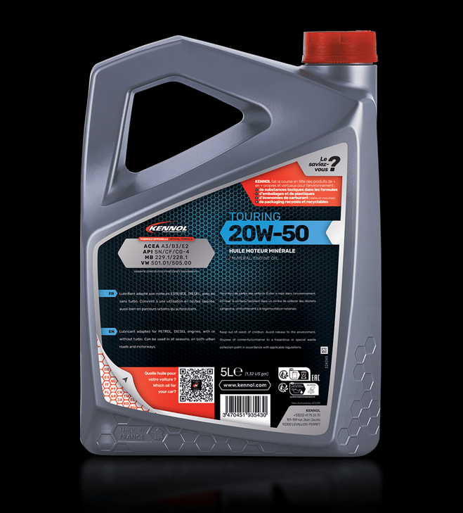 TOURING 20W50 HUILE MOTEUR MINÉRALE 5L
