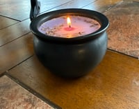 Image 1 of Cauldron Lavender Premium Soy Wax Candles w/ mugwort herbs