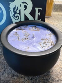 Image 2 of Cauldron Lavender Premium Soy Wax Candles w/ mugwort herbs