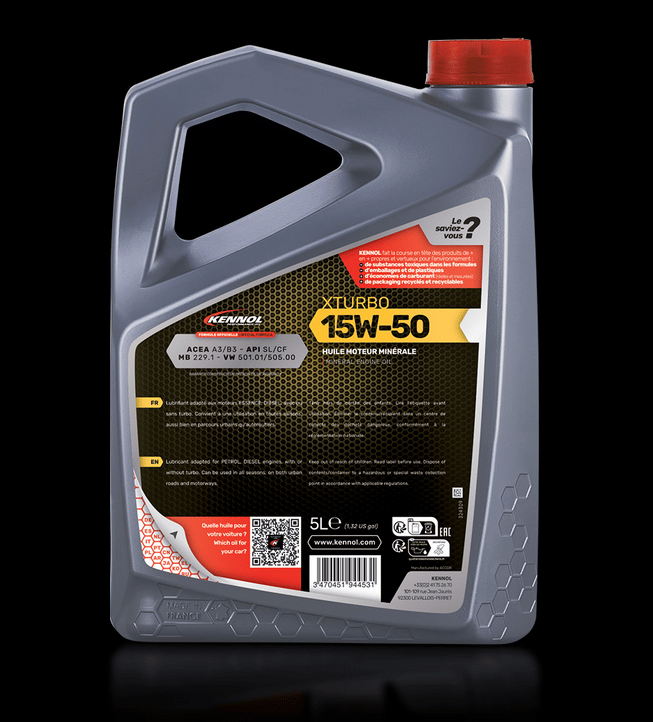 XTURBO 15W50  HUILE MOTEUR MINÉRALE 5L