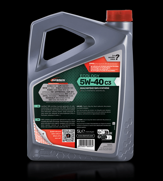 ECOLOGY C3 5W40 HUILE MOTEUR 100% SYNTHÈSE 5L