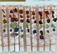 Selenite Wand w/Chakra Stones 6 inch.