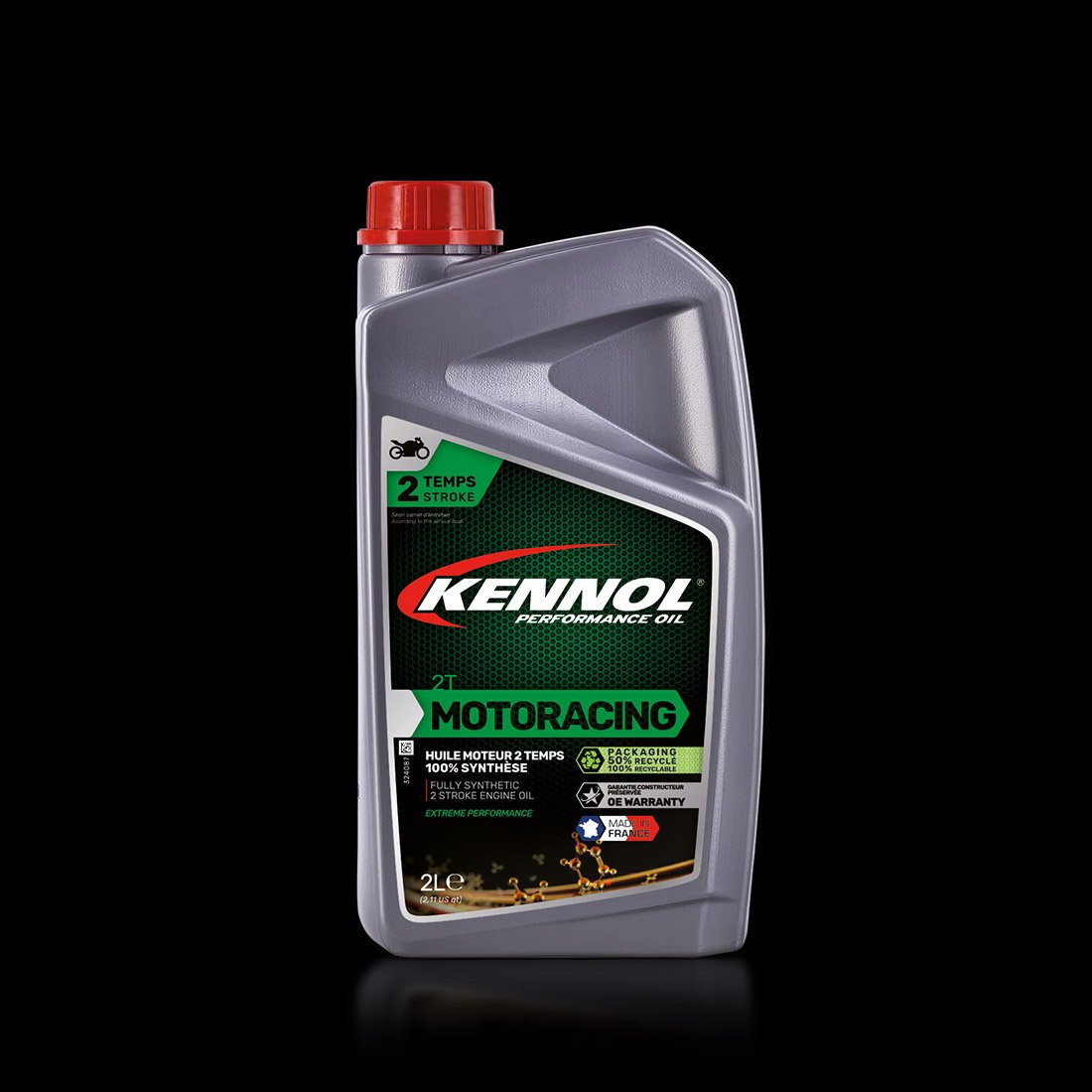 MOTORACING 2T  HUILE MOTEUR 100% SYNTHÈSE 1L