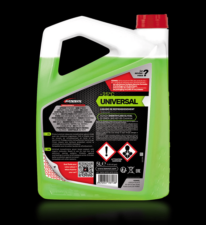 LIQUIDE DE REFROIDISSEMENT UNIVERSAL -25°C 5L