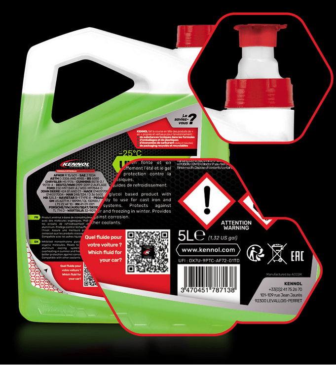 LIQUIDE DE REFROIDISSEMENT UNIVERSAL -25°C 5L