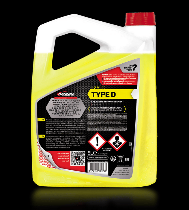 LIQUIDE DE REFROIDISSEMENT TYPE D -25°C 5L