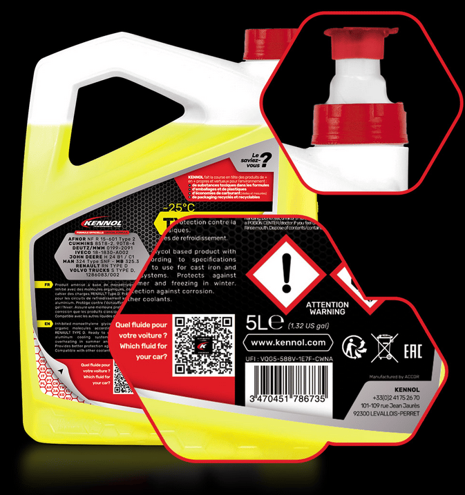 LIQUIDE DE REFROIDISSEMENT TYPE D -25°C 5L