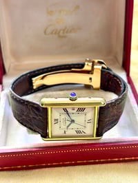 Image 3 of Cartier Tank Must XL with deployant buckle - Box - ref 2413 
