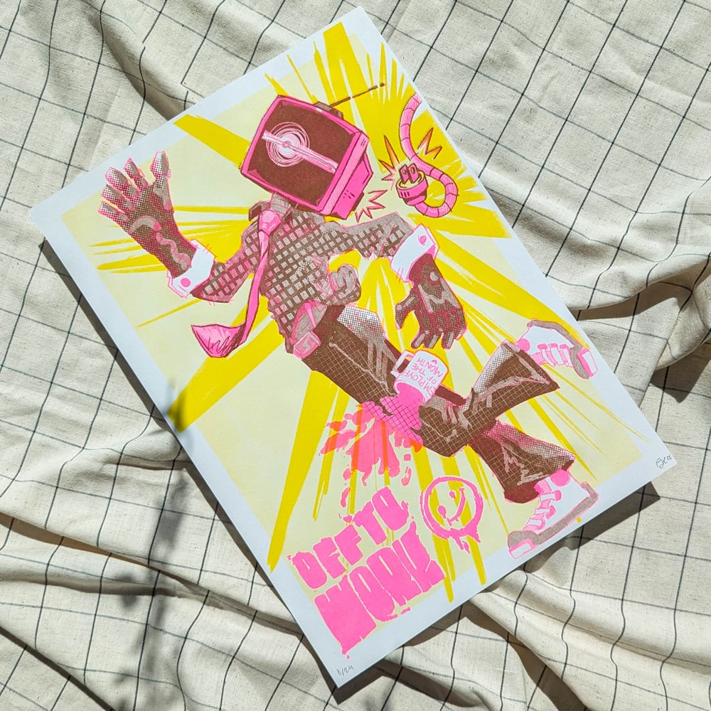 Image of Off to Work – A3 RISO print