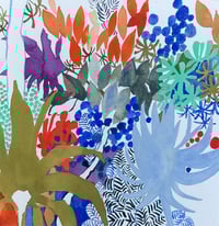 Blue aloe original watercolour and gouache painting