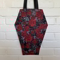 Image 1 of Webbed Roses Coffin Tote