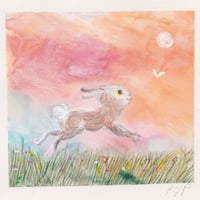 Rabbit and the sun original painting