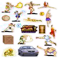 Street Fighter II Sticker Set (19 Pieces)