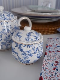 Image 1 of Blue Floral Cottage Sugar Bowl (New England Sourced)
