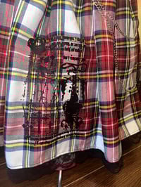 Image 3 of white tartan skull print skirt