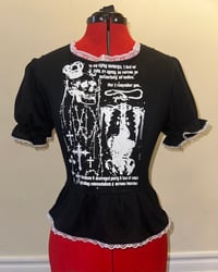 Image 1 of skull print corset cutsew (black x white)