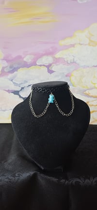 Blue Skelly Bear Stretch Choker