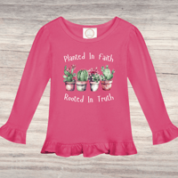 Image 4 of Ruffle Shirt~  Planted In Faith