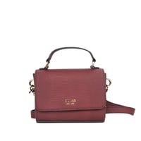 Image 1 of Guess Lyndi Mini Top Handle Flap Crossbody - Merlot
