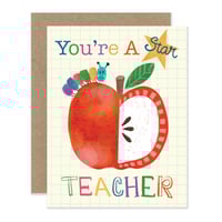 Star Teacher Apple Notecard