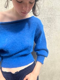 Image 3 of Luna Alpaca Top — Blue