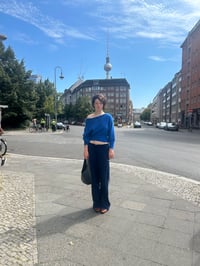 Image 4 of Luna Alpaca Top — Blue