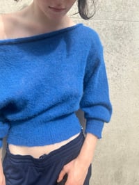 Image 6 of Luna Alpaca Top — Blue