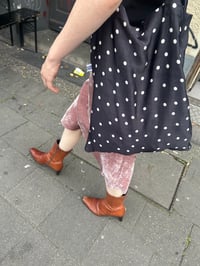 Image 4 of Black polka dot satin shoulder bag