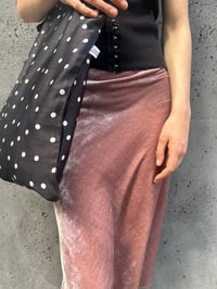 Image 1 of Black polka dot satin shoulder bag