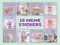 Image 2 of Labubu Meme Sticker Bundle