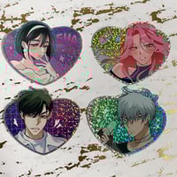 Image 2 of AS Glitter Heart Stickers