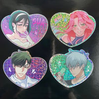 Image 3 of AS Glitter Heart Stickers