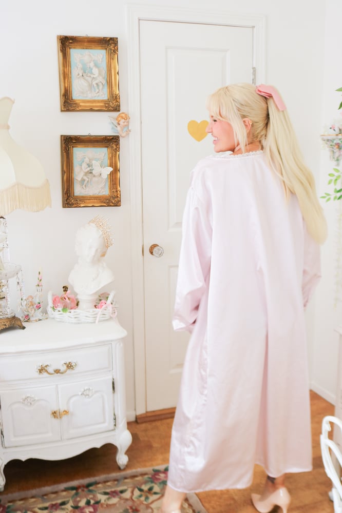 Image of Vintage 1980s Styled by SayBary Pastel Pink Princess Gown (Large)