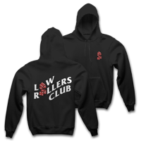 Image 1 of BLACK CHERRY " SKETCHY DICE " - BLACK  HEAVYWEIGHT HOODIE