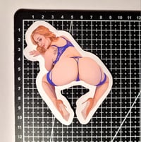 Image 2 of Emma Magnolia Bent Over Booty Poppin' Gossy Finish LAMINATED Vinyl Sticker