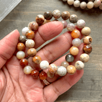 Image 3 of Coral Jasper Bracelet, Coral Jasper Beaded Bracelet, Boho Bracelet, For Positive Relationships,