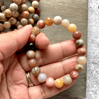 Image 7 of Coral Jasper Bracelet, Coral Jasper Beaded Bracelet, Boho Bracelet, For Positive Relationships,