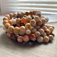 Image 11 of Coral Jasper Bracelet, Coral Jasper Beaded Bracelet, Boho Bracelet, For Positive Relationships,
