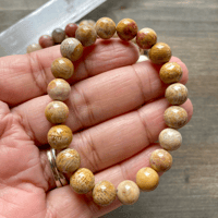 Image 10 of Coral Jasper Bracelet, Coral Jasper Beaded Bracelet, Boho Bracelet, For Positive Relationships,