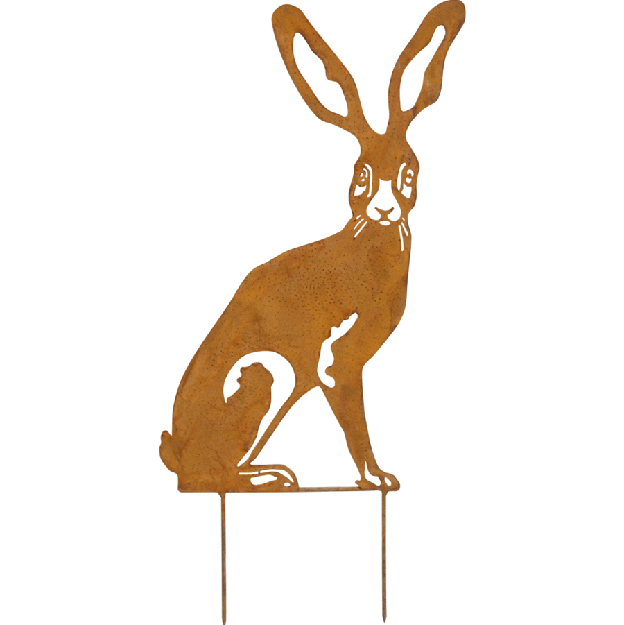 Image of Rusted Hare Silhouette 
