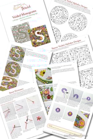 Image of Voided Monograms PDF: Design Collection & Stitching Guide