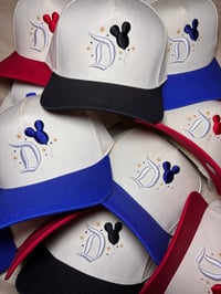 Image 1 of D Land Balloon Snapback Hat Black, Red, Blue