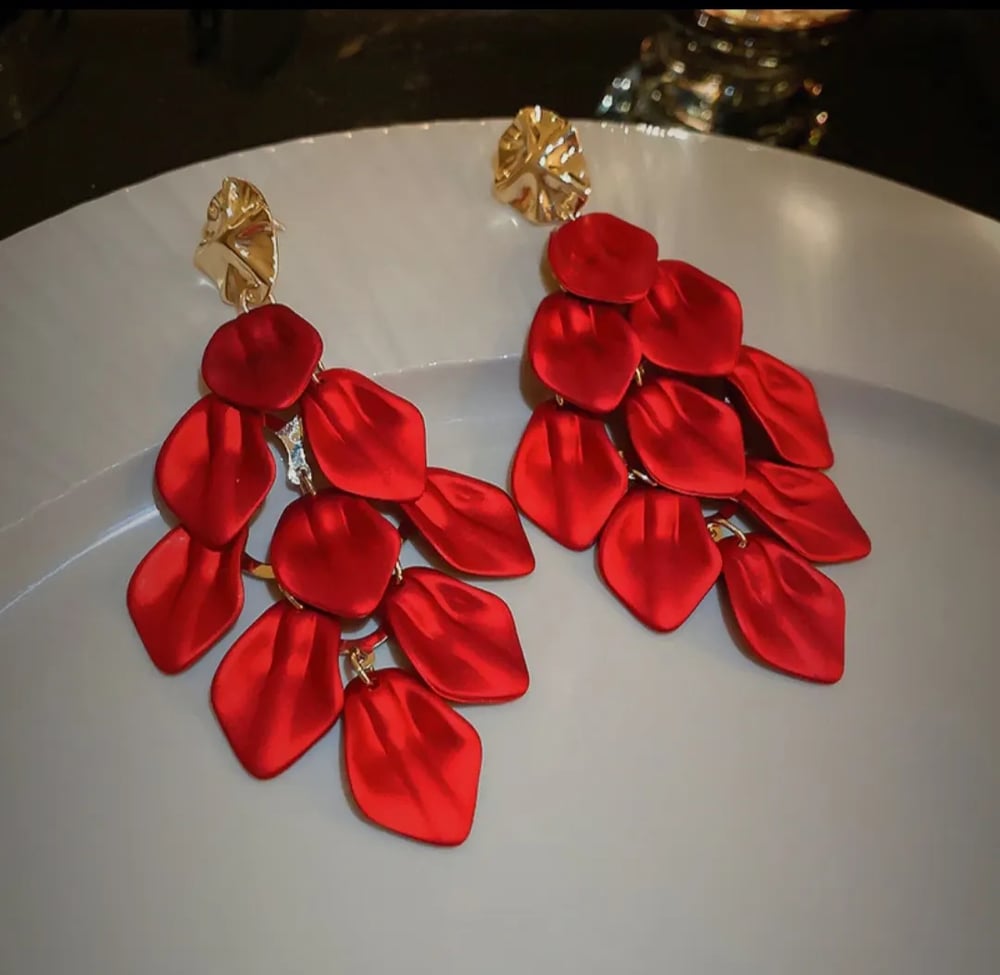 Image of Flourish in Red Earrings