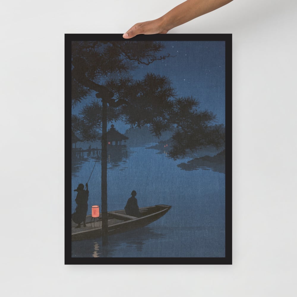 Shubi pine at Night - Framed matte paper poster